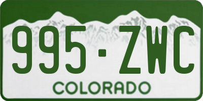 CO license plate 995ZWC