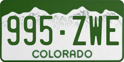 CO license plate 995ZWE