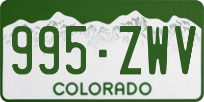 CO license plate 995ZWV