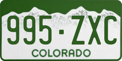 CO license plate 995ZXC