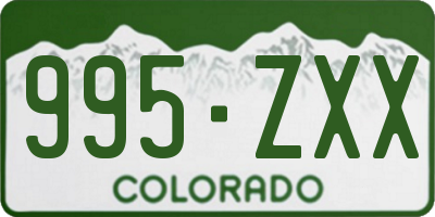 CO license plate 995ZXX