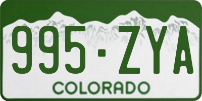 CO license plate 995ZYA
