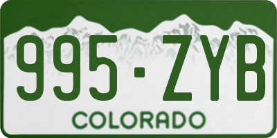 CO license plate 995ZYB