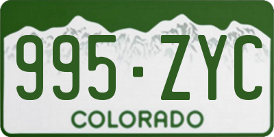 CO license plate 995ZYC