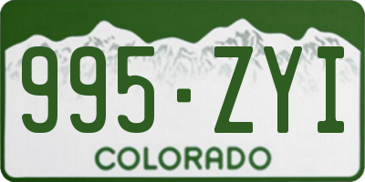 CO license plate 995ZYI