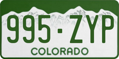 CO license plate 995ZYP