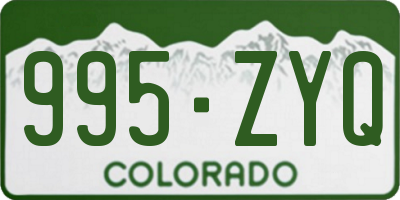 CO license plate 995ZYQ