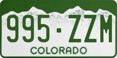 CO license plate 995ZZM