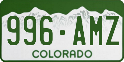 CO license plate 996AMZ