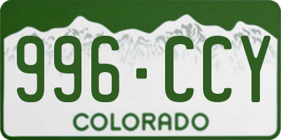CO license plate 996CCY