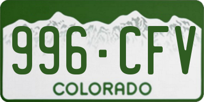 CO license plate 996CFV