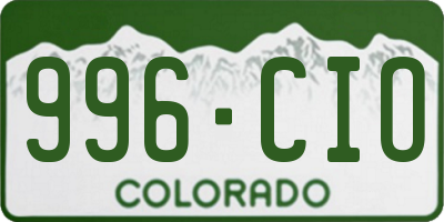 CO license plate 996CIO