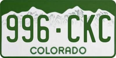 CO license plate 996CKC