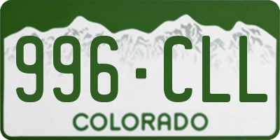 CO license plate 996CLL