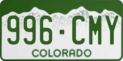 CO license plate 996CMY
