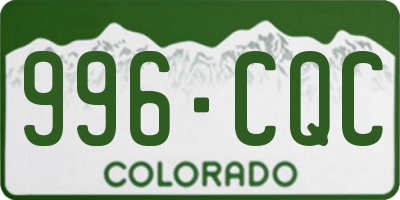 CO license plate 996CQC