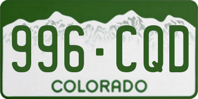 CO license plate 996CQD