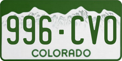 CO license plate 996CVO