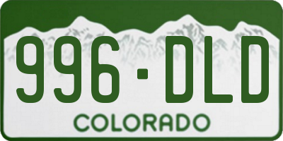 CO license plate 996DLD