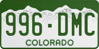 CO license plate 996DMC