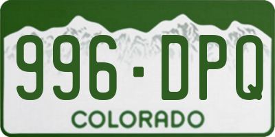CO license plate 996DPQ