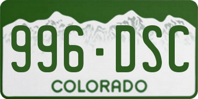 CO license plate 996DSC