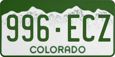 CO license plate 996ECZ