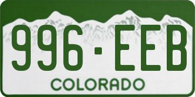 CO license plate 996EEB