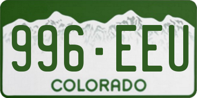 CO license plate 996EEU