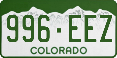 CO license plate 996EEZ