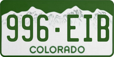 CO license plate 996EIB