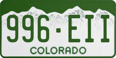 CO license plate 996EII