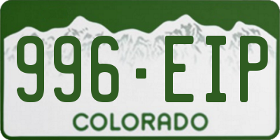 CO license plate 996EIP