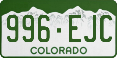 CO license plate 996EJC