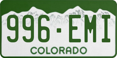 CO license plate 996EMI