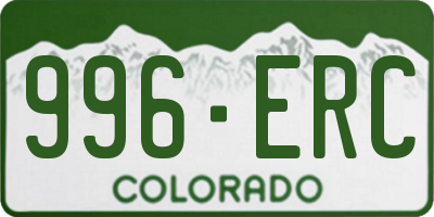 CO license plate 996ERC