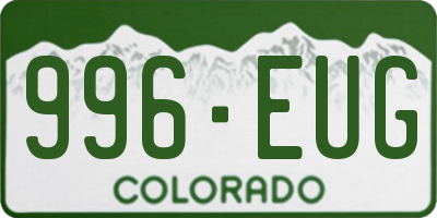 CO license plate 996EUG