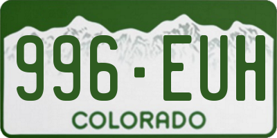 CO license plate 996EUH