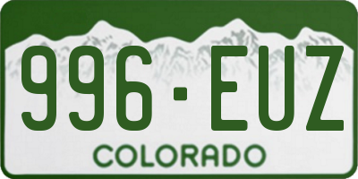 CO license plate 996EUZ