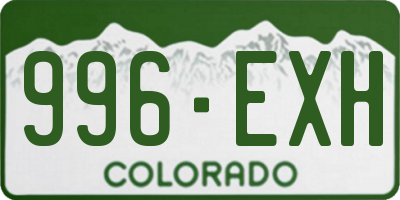 CO license plate 996EXH
