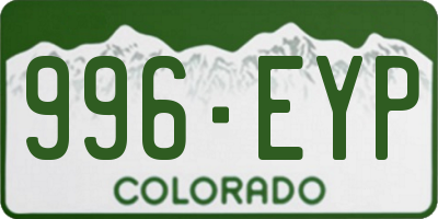 CO license plate 996EYP