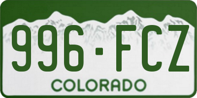 CO license plate 996FCZ