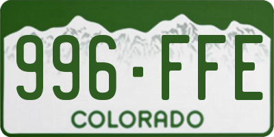 CO license plate 996FFE