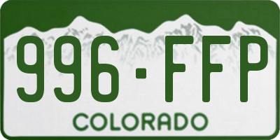 CO license plate 996FFP
