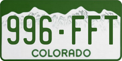 CO license plate 996FFT