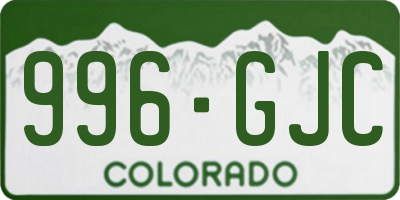 CO license plate 996GJC