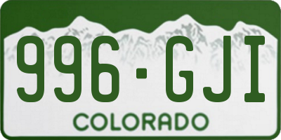 CO license plate 996GJI