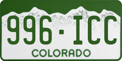CO license plate 996ICC