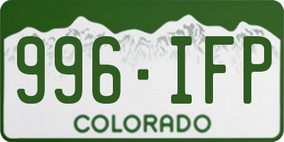 CO license plate 996IFP