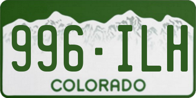CO license plate 996ILH
